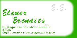 elemer erendits business card